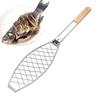 Household BBQ Grill Rack Foldable Fish Grill Basket Roasting Grilling  Barbecue Tongs