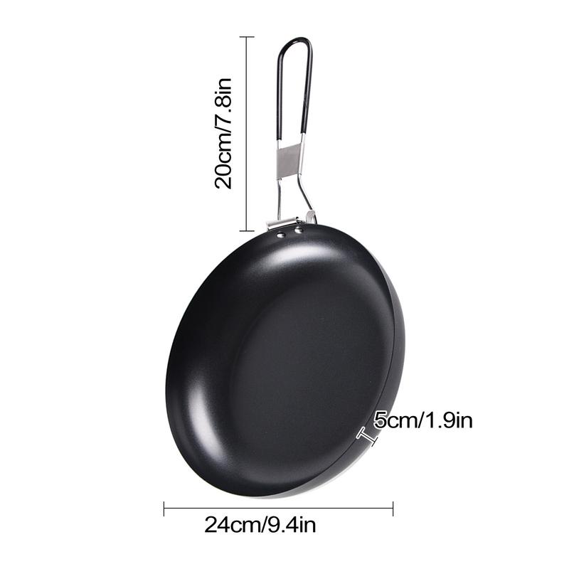 Portable Folding Pan Non Stick Portable Picnic Frying Pan Lightweight Camping Skillet Folding Frying Pan Cooking Pot Camping