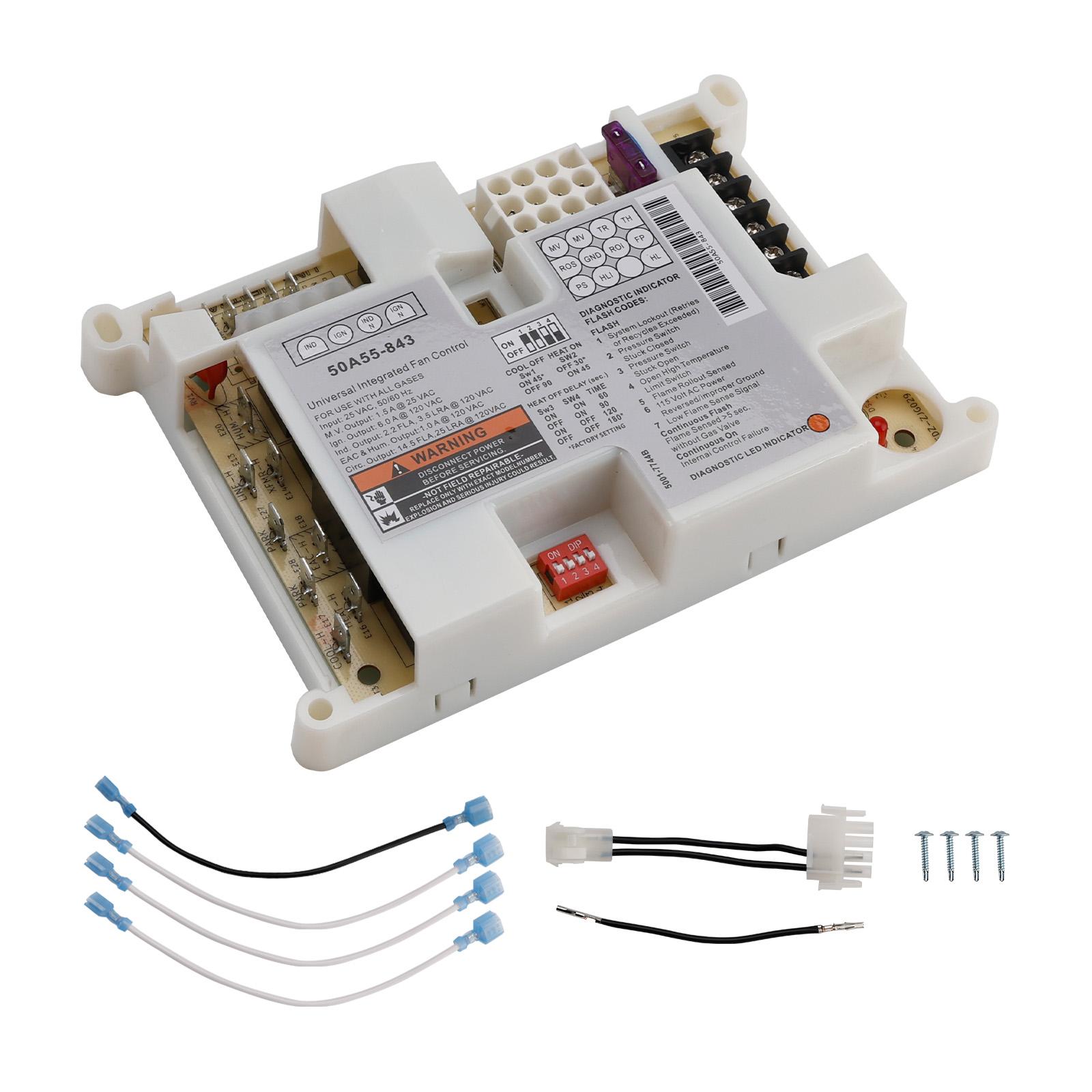 

50A55-843 Furnace Control Circuit Board Replacement compatible for White Rodgers білий