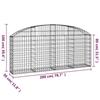 VidaXL Panier de Gabions Arqué Cage à Gabion Mur de Gabion Panier à Pierre Gabion pour Pierre Jardin Patio Extérieur 153464