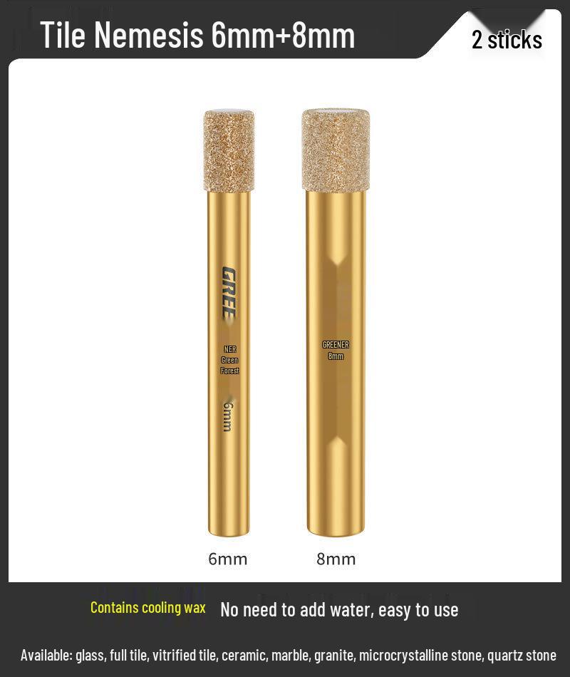 Green Forest 6mm Magnetic Hole Saw for Glass, Marble, & Vitrified Tile.