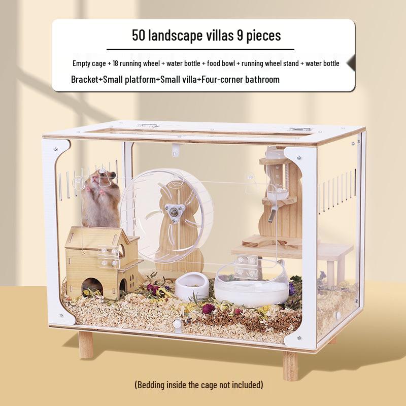 Роскошная прозрачная акриловая вилла для хомяка 80 см с большим пространством