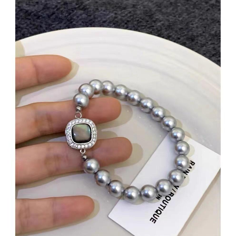Style Highend French Geometric Pearl Bracelet For Women Chic And Sophisticated