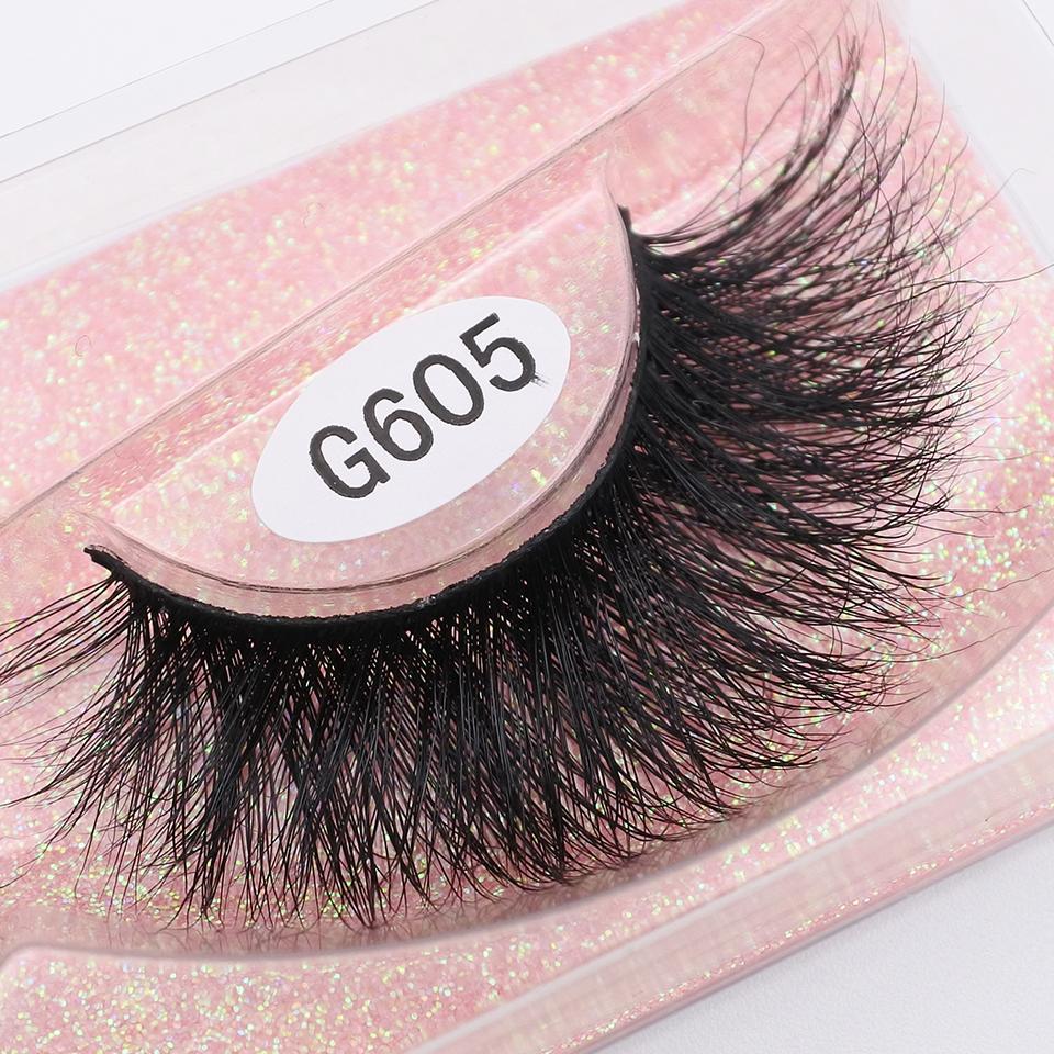 1 Pair Mink Lashes Wholesale Fluffy Natural Lashes Vendors Makeup 3d Mink Lashes