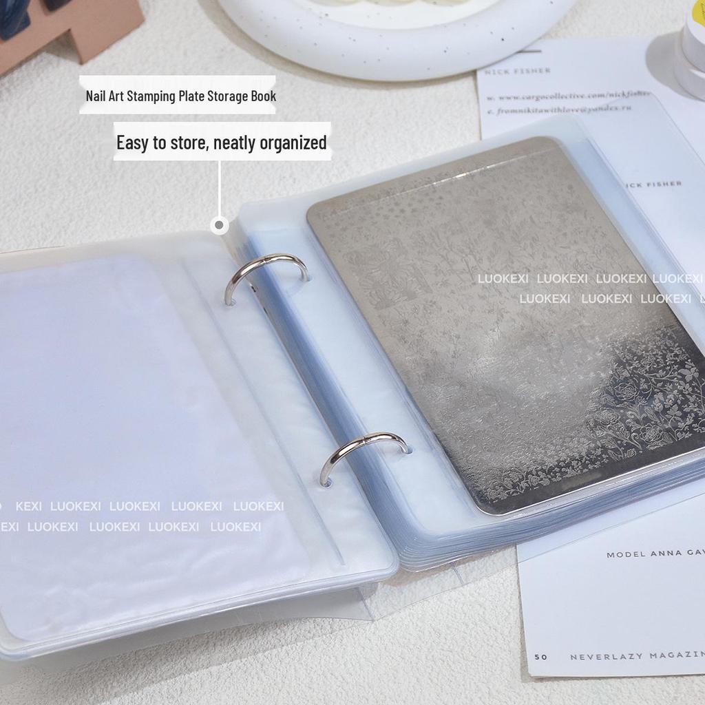 Large Nail Art Stamping Plate & Sticker Storage Bag - Dustproof Organizer