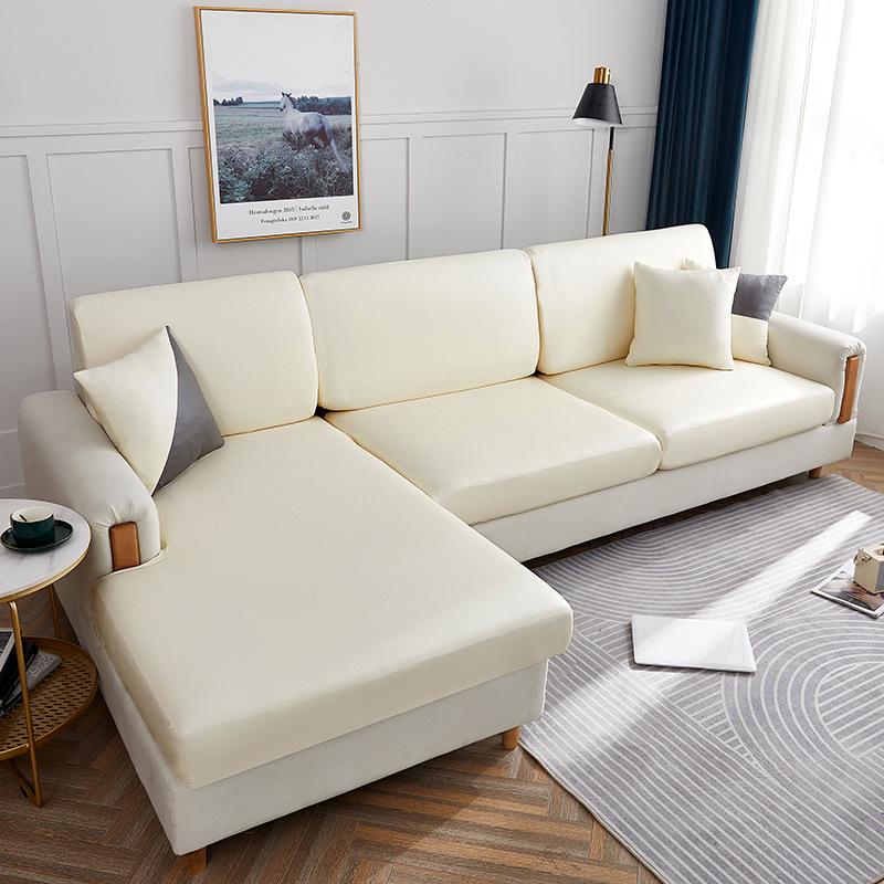 Solid Color Waterproof Elastic Sofa Cover - Modern & Simple Design