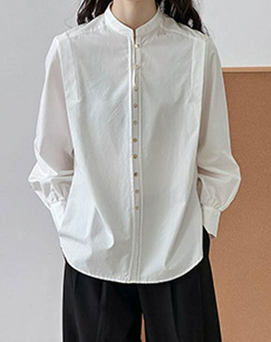 Juzhi Women's Commuter Lapel Long Sleeve Shirt - Spring Style (5002)