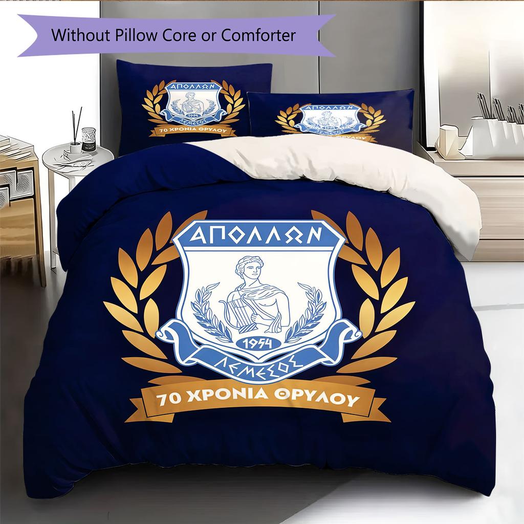 Apollon Logo Bedding Quilt Set Quilt Cover Pillowcase Home Decoration Birthday Gift (1 * Duvet Cover + 2 * Pillowcase, Without Core)