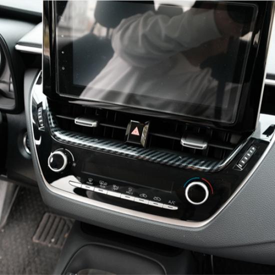 For Toyota Corolla -2024 Dashboard center Air Vent Trim Carbon fiber 1pcs