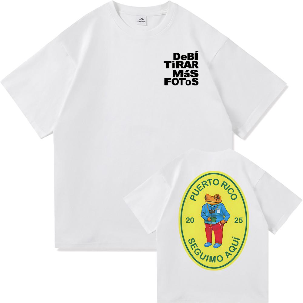 

Bad Bunny Debí Tirar Más Fotos World Tour 2025-2026 T-Shirt Men Funny Vintage Frog Tshirt Unisex High Quality Cotton Tees Shirts M