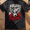 Tricou Fotbal Polonia – Tricou Fan Fotbal Polonia cu Vultur și Steag, Design Vintage, Imprimare Față sau Spate