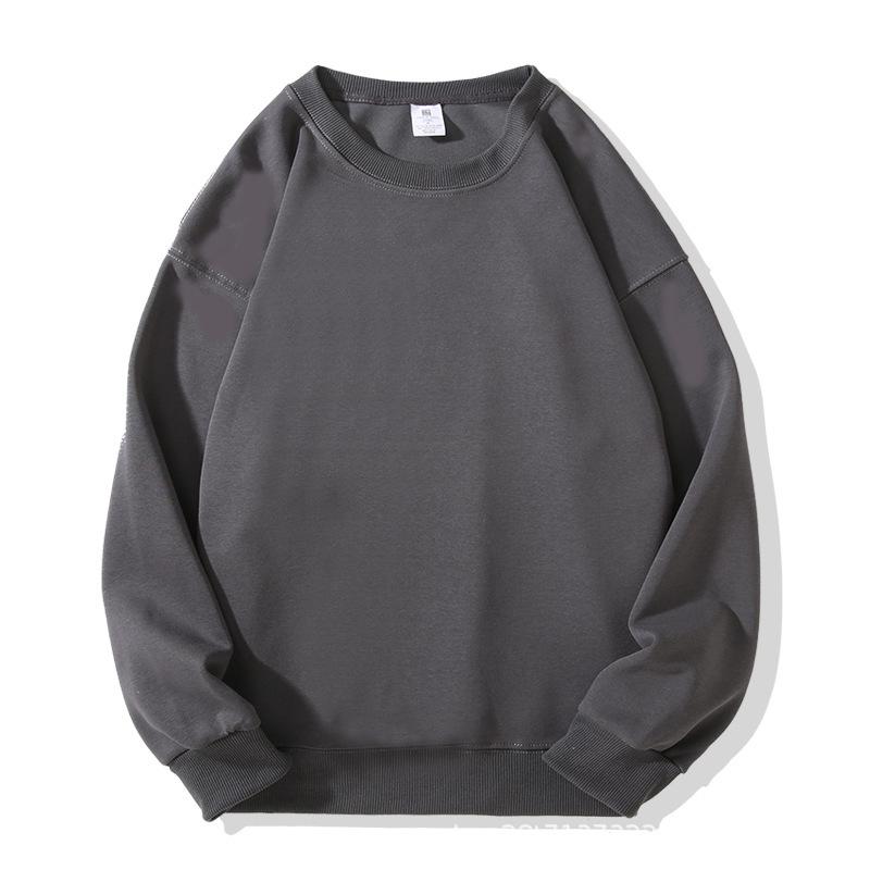 2025 Autumn/Winter Women's Casual Loose Round Neck Solid Sweatshirt - American Style Trendy Top