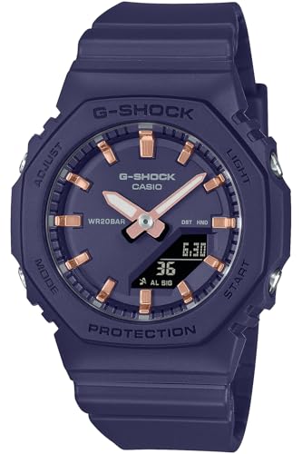 

Casio GMA-P2100 Wristwatch, Minimal Size, One Tone, navy/pink gold