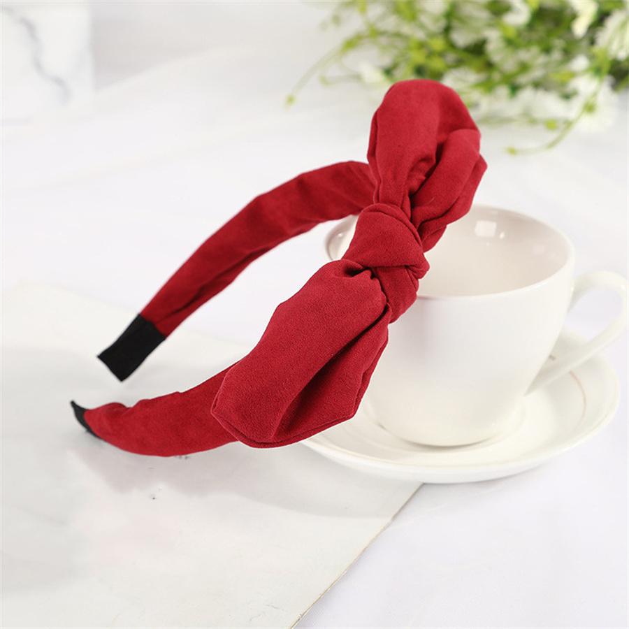 New Rabbit Ears Headband Hoop Wide Colorful Ladies Bow Elegant Party Daily Life Accessories Girls Hairstyle Tools Hair Care