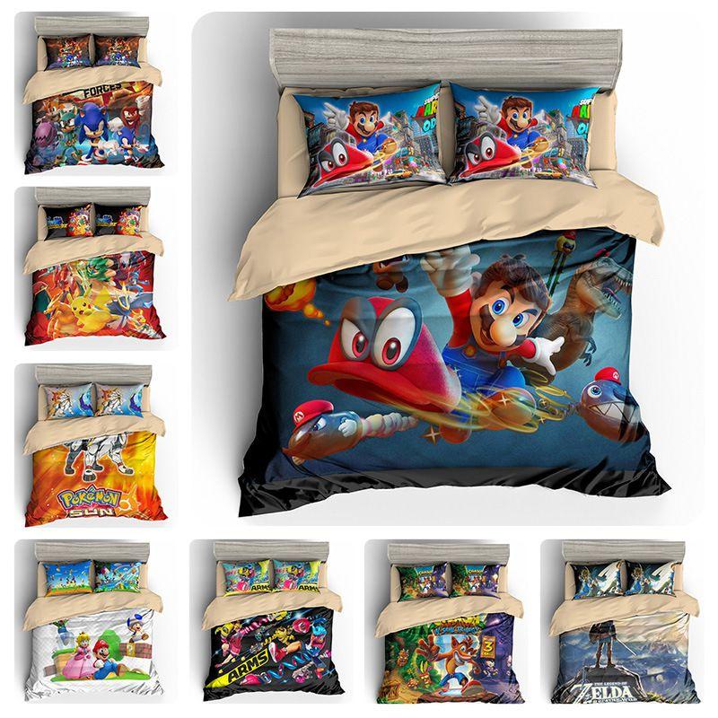 High-quality Digital Print Three Piece Bedding Set Including Pillowcases And Duvet Cover For Stylish Bedrooms