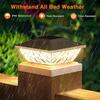 Outdoor Solar Post Cap 2 Modes Fence Light LED Post Lamp Solar Powered Waterproof For Wood Posts Yard Garden Outside