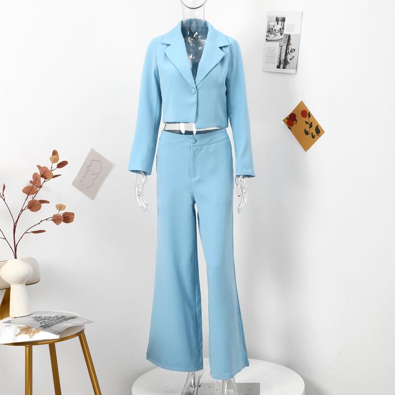 Элегантный короткий топ с брюками — фото 4