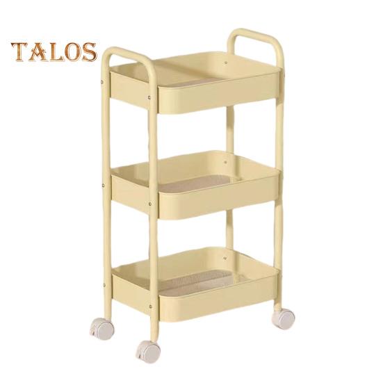 

Стеллаж для хранения с колесами, прочная несущая многослойная конструкция, простая установка, устойчивая универсальная тележка для хранения жёлтый