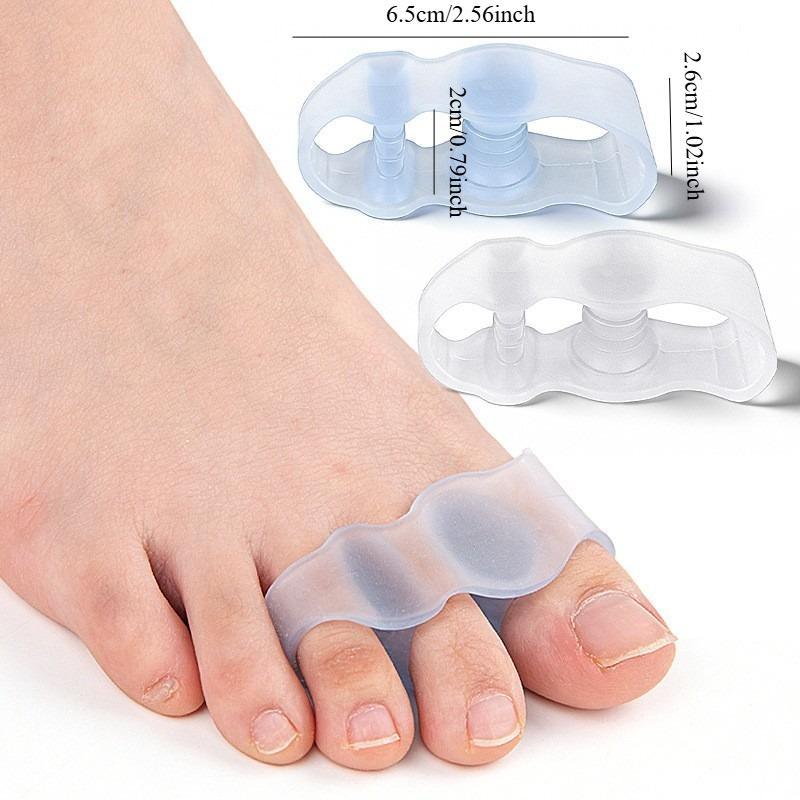 1PAIR Thumb Valgus Toe Brace Silicone Toe Splitter Big Toe Splitter Wearable Shoe Toe Splitter