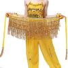 Trajes de danza del vientre para mujer, borlas de lentejuelas, pañuelos de cadera con cuentas, cadenas de cintura, vestidos de baile