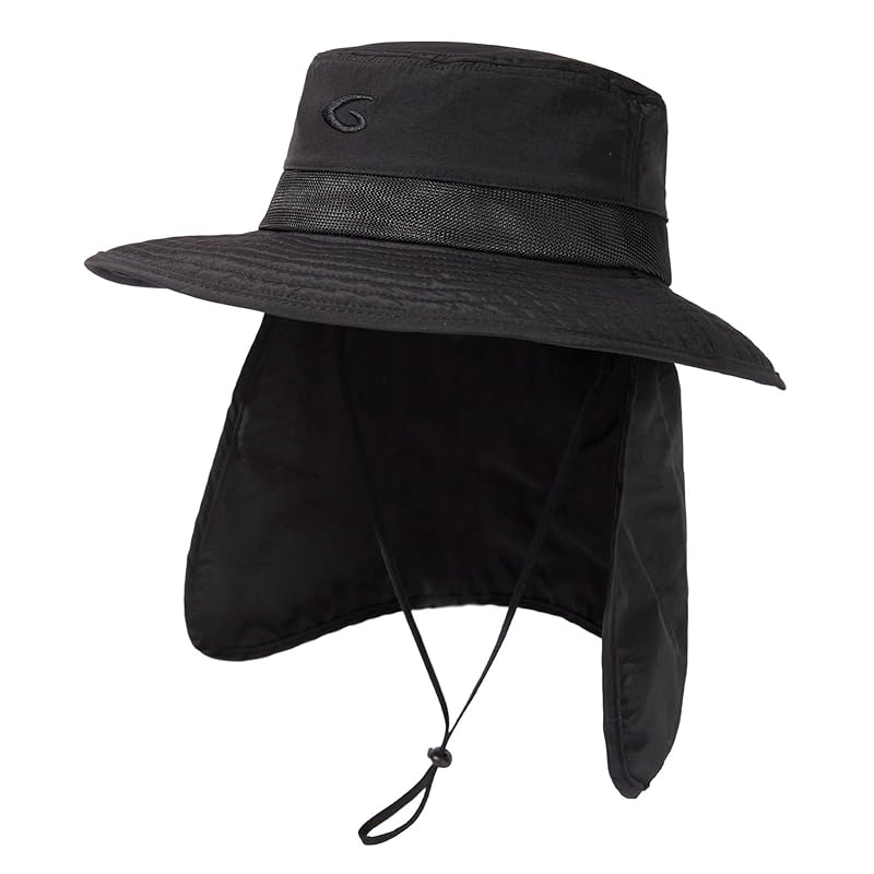 

[TOP-EX] Safari Hat Men s Mesh Adventure Hat Foldable Boonie Hat Hooded Neck Cover UV Protection Sunshade Hat Wide Brim UV Outdoor Bicycle Climbing