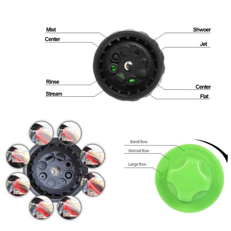 Multifunctional Foam Gun for Car Washing Garden Patio Flowers Plants Watering Pets Showering Durable Water Hose Nozzle
