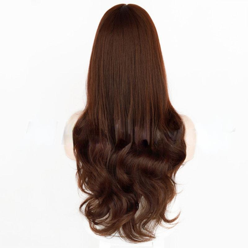 

MERISIHAIR модный длинный волнистый парик из синтетического волокна с челкой, длинный светлый парик для женщин