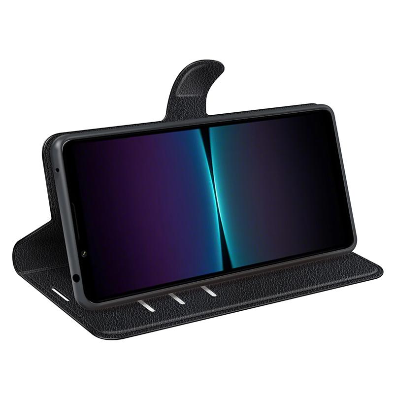 For Sony Xperia 1 VI Magnetic Case PU Leather Litchi Texture Phone Stand Cover