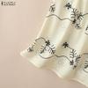 ZANZEA Women Elegant Square Collar Casual Sleeveless Print Tank Tops
