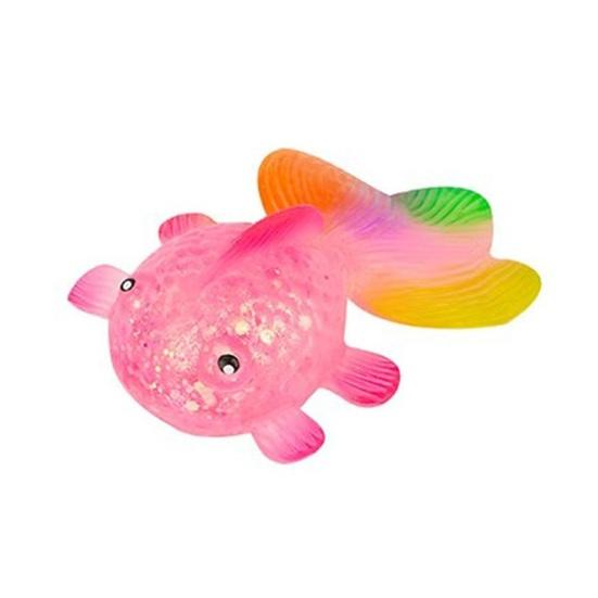 Klarer Goldfisch Quetschspielzeug Stressabbau Glitzer Mehrfarbiger Schwanzfisch Stress Zuckerball Sensorisches Spielzeug Weich Dekompression Fidget Spielzeug