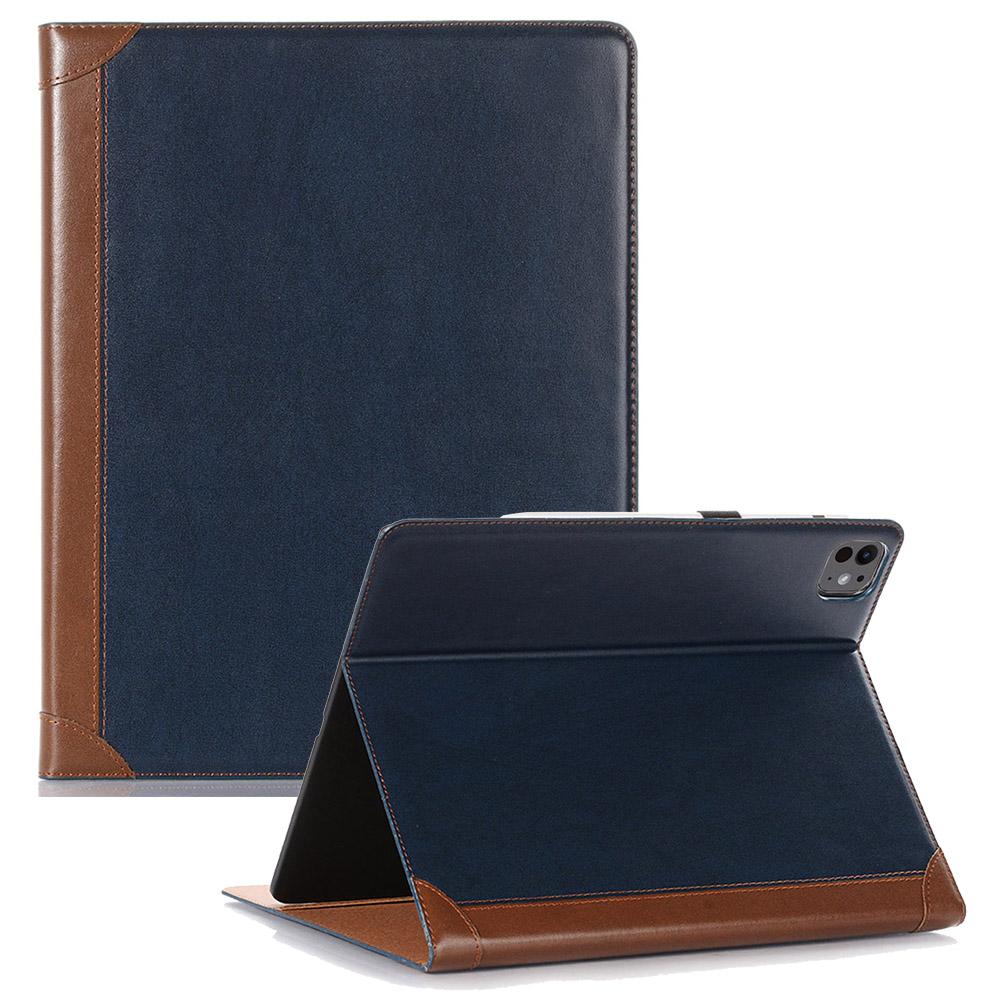 For iPad Pro 11 (2024) Case Leather Folio Book Stand Tablet Cover with Auto Sleep/Wake