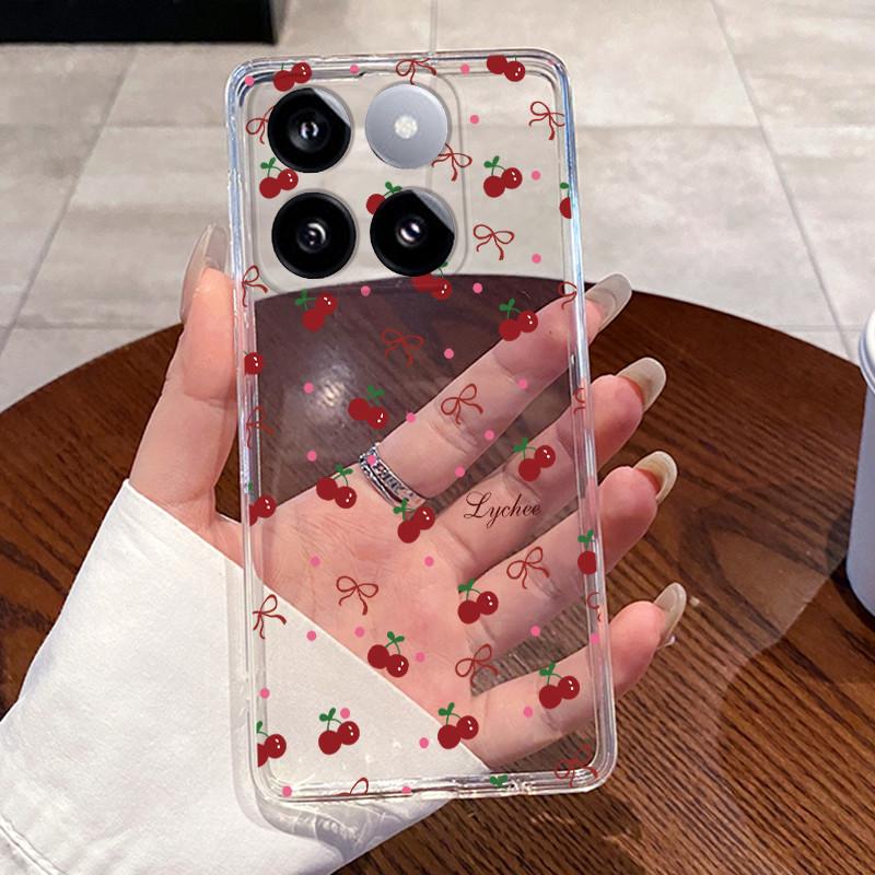 Jelly Casing For Xiaomi 14T 14TPro Clear Silicone Soft TPU Back Cover For Xiaomi 14T Pro Cute Cat Rabbit Heart Protective Case