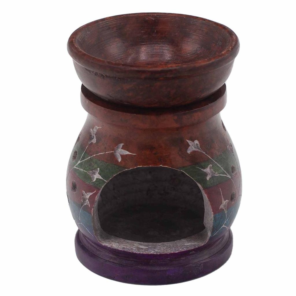Soapstone Oil Burner Hamsa Hand 10cm