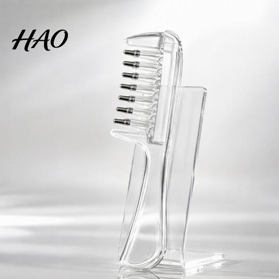 Haaröl-Spenderflasche Kopfhaut-Essenz-Applikator-Kamm, Nachfüllbarer Pflege- & Minoxidil-Applikator, Massagekamm mit ergonomischem Griff Wachstum