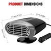 Portable Car Winter Fast Heating Electric Heated Fan Auto Windshield Defogging Heating Cooling Truck RV SUV Travel Camper Tools