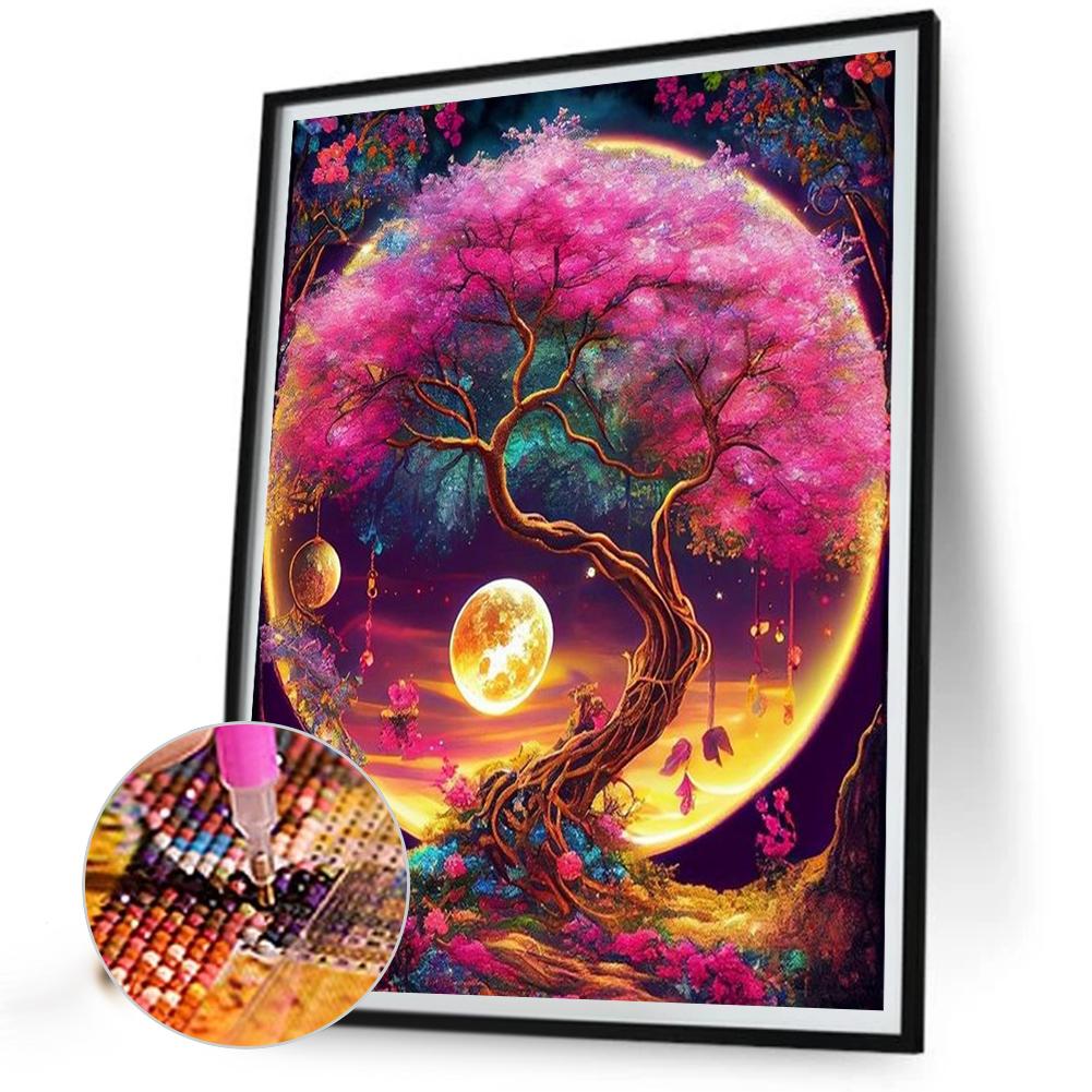 

5D-Diamantgemälde zum Selbermachen Runder Bohrer Baum-Set Heimdekoration Kunstha