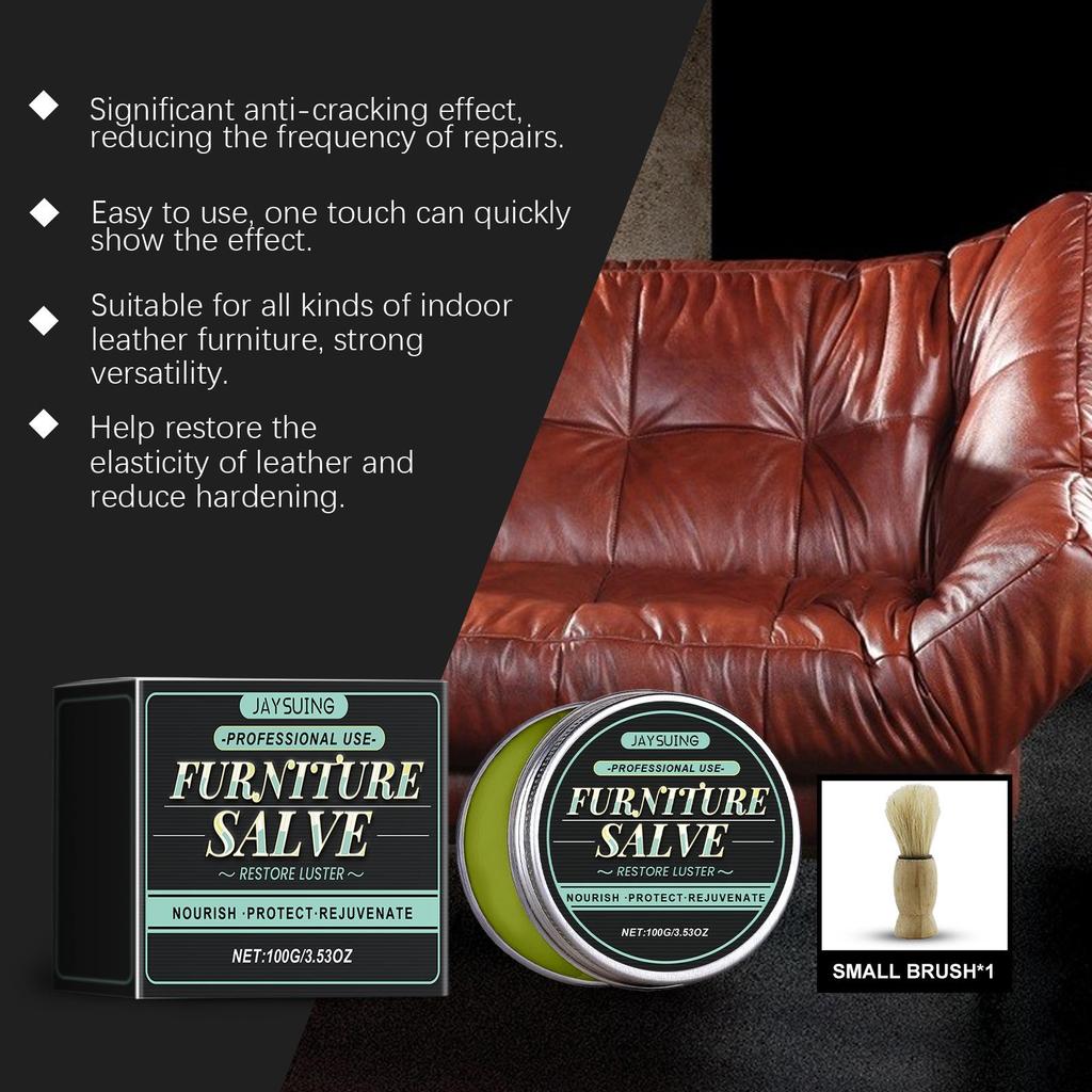 JAYSUING Leather Care Ointment–Scratch Repair, Waterproof Maintenance for Furniture, Bags, and Car Seats.