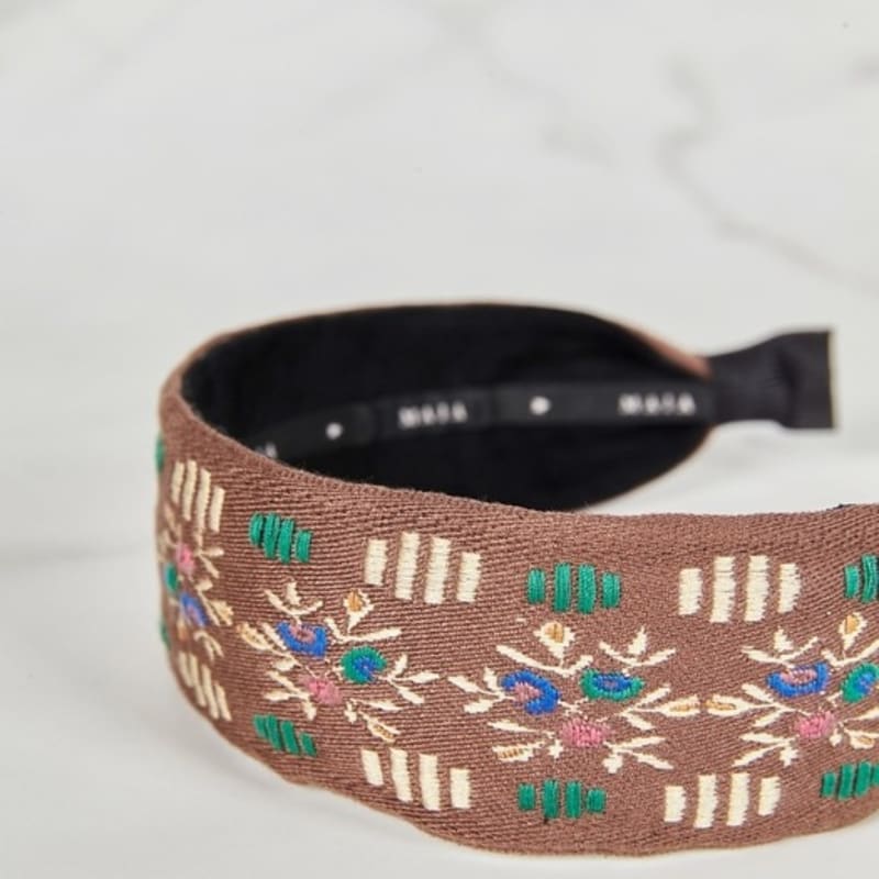 MAIA Garden Jacquard Hairband - Brown