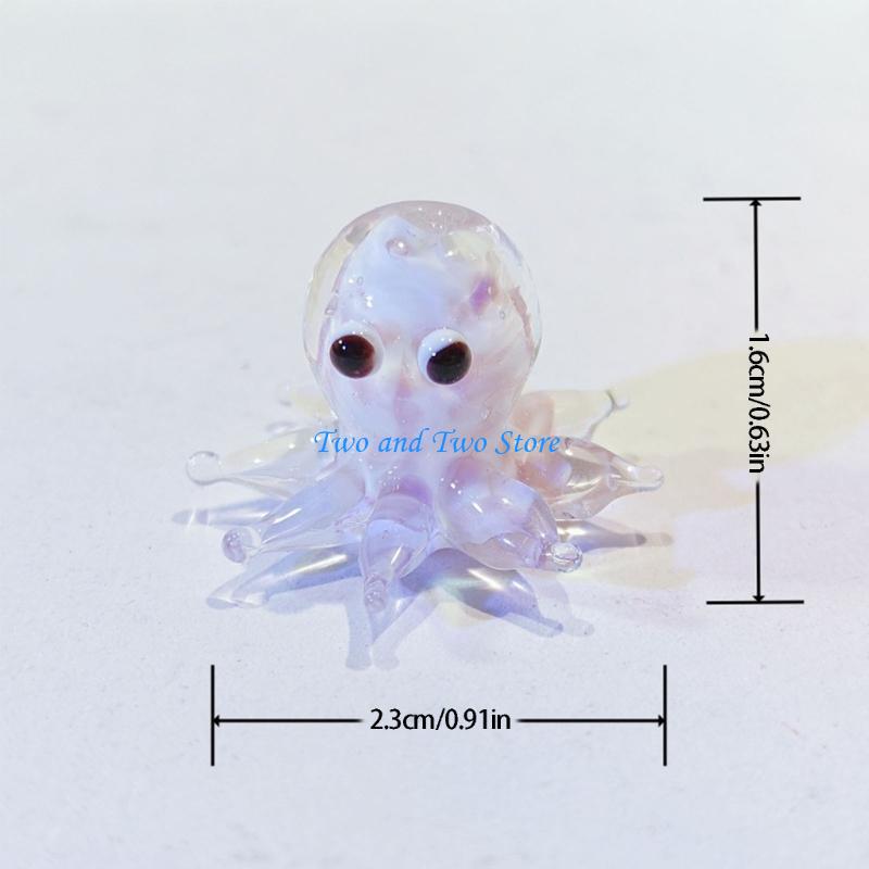 HX6F Adorable Tiny Octopus Glass Bead Suitable For Handmade Jewelry Making Earrings Necklaces And Bracelets Accessories