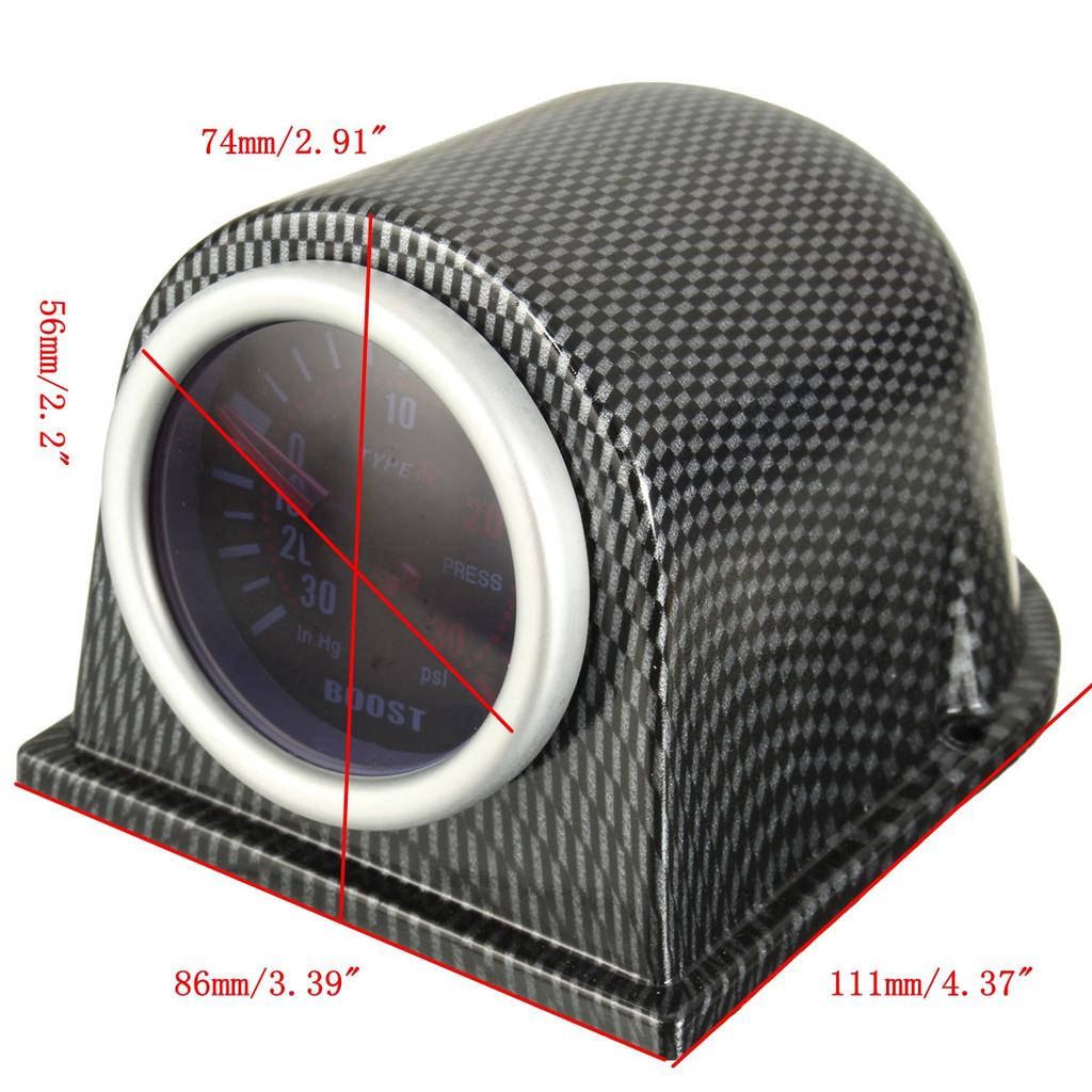 52Mm 30Psi bilinstrument trykkvakuumturbin turbo boosttrykkpeker