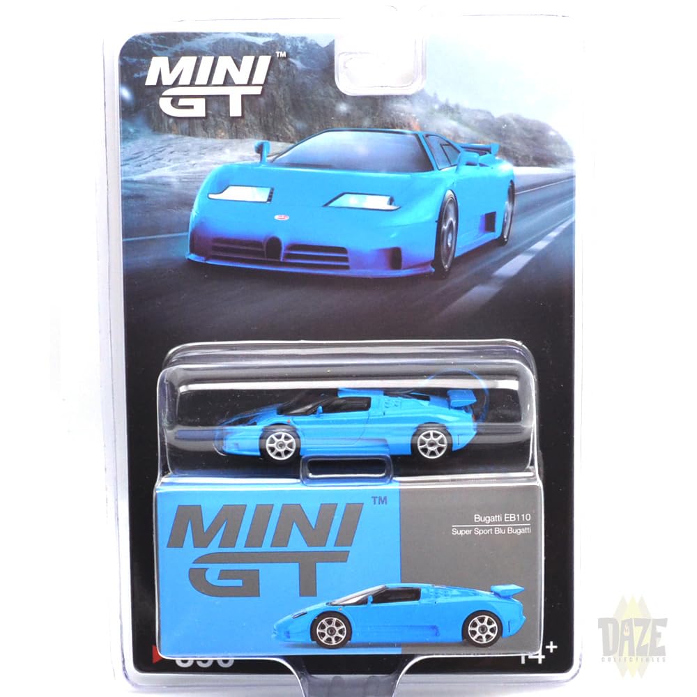 MINI GT scale MiJo TOYS BUGATTI EB110 SUPER SPORT USA MiJo Toys Limited Edition Bugatti EB110 Super Sport 164 - (BLU BUGATTI) (Blue Bugatti)