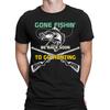 Funny Gone Fishing Hunting Angling Fish Fisherman Gift Mens T Shirts Top TA89