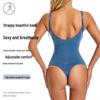 Women's Plus Size Waist Cincher Bodysuit - European & American Postpartum T-Back Corset Underwear