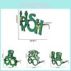 Stylish Green Plastic Glasses With Shamrock And Hat For St. Patrick's Day Festivities