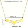Golden Color Heart-shaped Pendant Necklace Alloy Choker For Women Perfect Accessory For Daily And Party Occasions