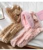 Ensemble Bonnet et Écharpe en Peluche de Mouton pour Femme - Épais, Chaud, Mignon, Protection contre le Froid Style Lei Feng