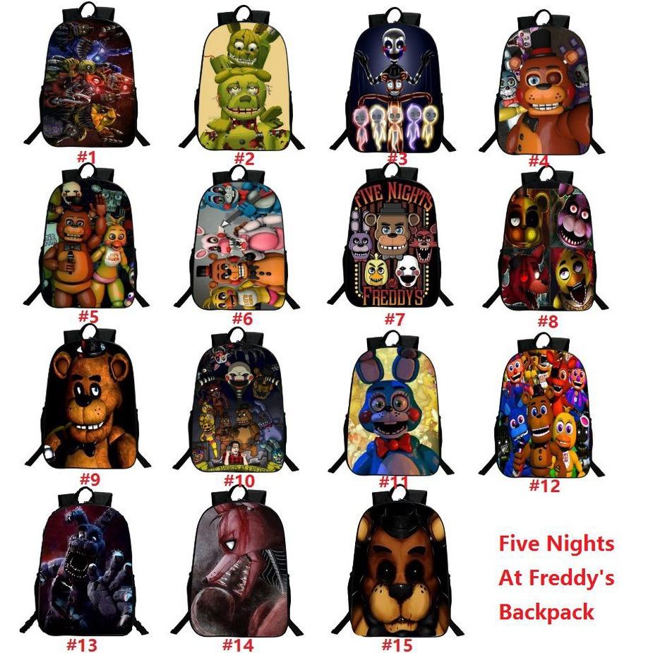 Vibrant Five Nights At Freddy's Backpack With Anime Pattern For Kids And Students