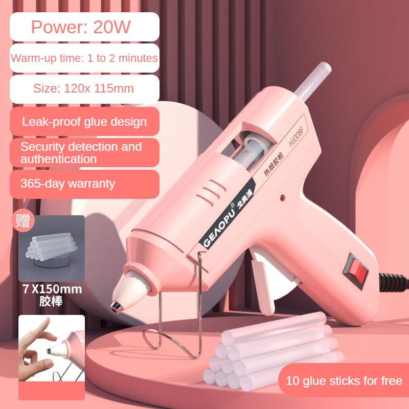 

Детский клеевой пистолет, 30 Вт, мини-пистолет для термоплавкого клея, электрический температурный пистолет, набор с прозрачным клеевым карандашом, электрический инструмент 7x100 мм