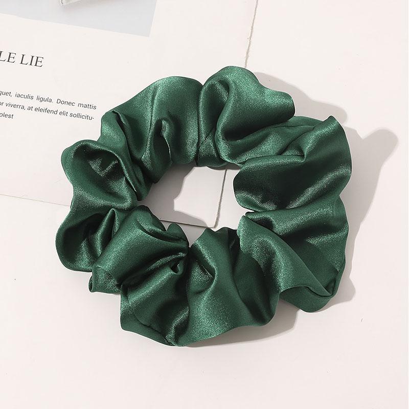 Soft Satin Silk Bright Solid Color Scrunchies Elastic Hair Bands Ties For Women Girls Ponytail Holder Hair Rope Hair Accessories