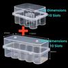 3/5/7/10mL Vial Storage Case Mini Transparent Peptide Storage Case Vial Stackable Refrigerator Storage Box for Lab & Home Use